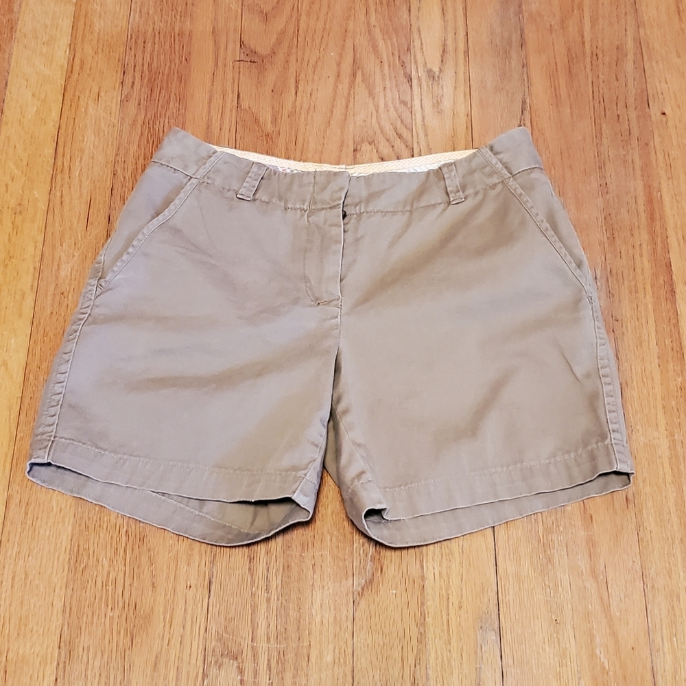 J. Crew Khaki Chino Shorts Size 4 Great Condition